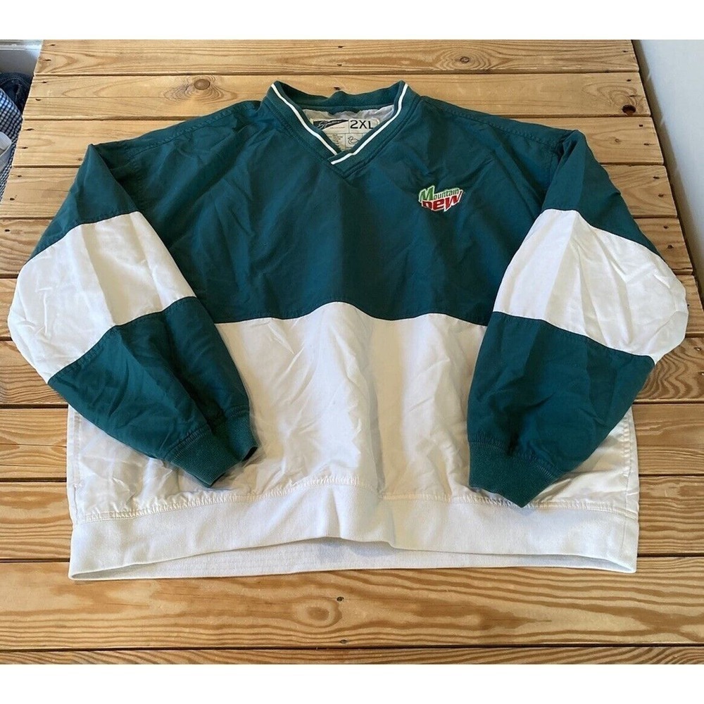 Crest Signature Mountain Dew Pullover Top Size 2XL Men’s Green